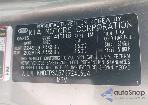 2016 Kia Soul + from USA, damaged, VIN KNDJP3A57G7241504